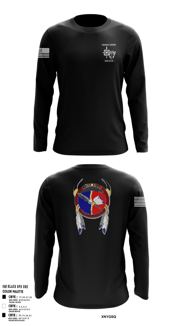 Long Sleeve Performance Shirt, Comanche, 309th MI BN, , Teamtime, Team time, sublimation, custom sports apparel, team uniforms, spirit wear, spiritwear, sports uniforms, custom shirts, team store, custom team store, fundraiser sports, apparel fundraiser