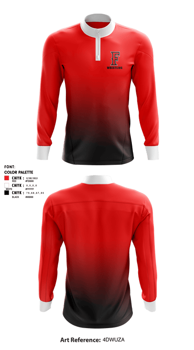 Frontier Senior High School Wrestling 68856248 Quarter Zip Jacket - 3