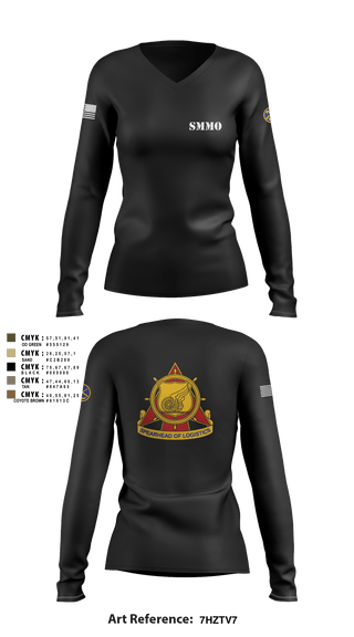 Women's Long Sleeve Vneck Shirt, , National Guard, Teamtime, Team time, sublimation, custom sports apparel, team uniforms, spirit wear, spiritwear, sports uniforms, custom shirts, team store, custom team store, fundraiser sports, apparel fundraiser