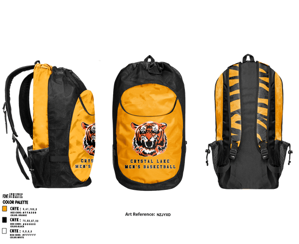 Gear Bag, Crystal Lake Central High School Basketball, Men's Basketball, Teamtime, Team time, sublimation, custom sports apparel, team uniforms, spirit wear, spiritwear, sports uniforms, custom shirts, team store, custom team store, fundraiser sports, apparel fundraiser