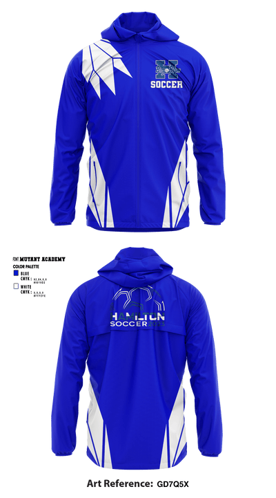Hamilton High School Soccer 75906986 Windbreaker - 1