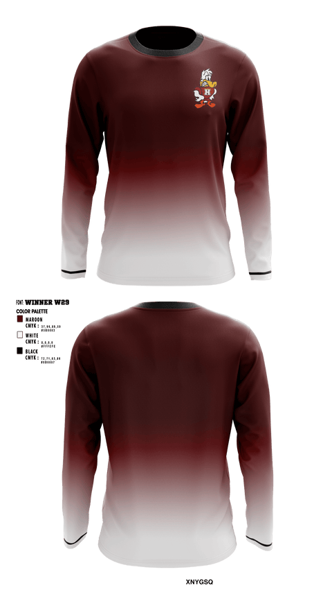 Long Sleeve Performance Shirt, Havana High School Volleyball, Men's Volleyball, Teamtime, Team time, sublimation, custom sports apparel, team uniforms, spirit wear, spiritwear, sports uniforms, custom shirts, team store, custom team store, fundraiser sports, apparel fundraiser