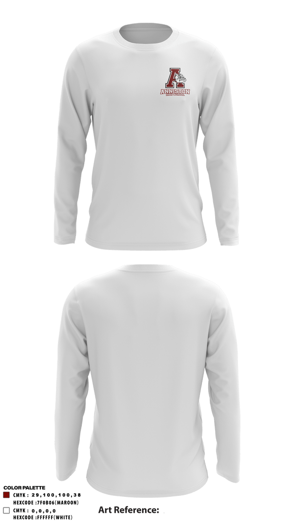 Long Sleeve Performance Shirt, Anniston High School, Spirit Store, Teamtime, Team time, sublimation, custom sports apparel, team uniforms, spirit wear, spiritwear, sports uniforms, custom shirts, team store, custom team store, fundraiser sports, apparel fundraiser