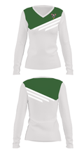 Huron High School Golf 87318212 Women's Long Sleeve V-neck Shirt - 8