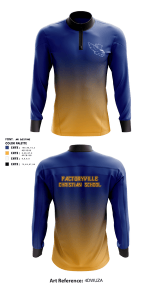 Quarter Zip Jacket, Factoryville Christian School, School Spirit Store, Teamtime, Team time, sublimation, custom sports apparel, team uniforms, spirit wear, spiritwear, sports uniforms, custom shirts, team store, custom team store, fundraiser sports, apparel fundraiser
