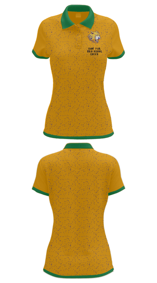Women's Short Sleeve Performance Polo, Saint Paul High School Cheer, Cheer, Teamtime, Team time, sublimation, custom sports apparel, team uniforms, spirit wear, spiritwear, sports uniforms, custom shirts, team store, custom team store, fundraiser sports, apparel fundraiser
