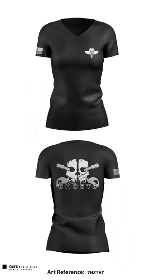 Women's Short Sleeve Vneck Shirt, GHOSTS, Army, Teamtime, Team time, sublimation, custom sports apparel, team uniforms, spirit wear, spiritwear, sports uniforms, custom shirts, team store, custom team store, fundraiser sports, apparel fundraiser