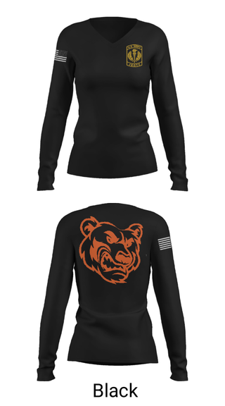 Women's Long Sleeve Vneck Shirt, , Army, Teamtime, Team time, sublimation, custom sports apparel, team uniforms, spirit wear, spiritwear, sports uniforms, custom shirts, team store, custom team store, fundraiser sports, apparel fundraiser