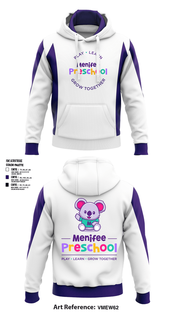 Hoodie, Menifee Preschool, Spirit Store, Teamtime, Team time, sublimation, custom sports apparel, team uniforms, spirit wear, spiritwear, sports uniforms, custom shirts, team store, custom team store, fundraiser sports, apparel fundraiser