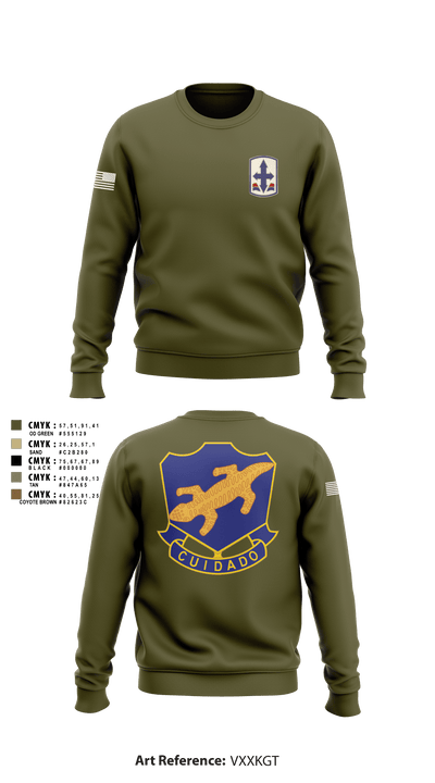 1-158th IN 91040606 Crew Neck Sweatshirt - 3