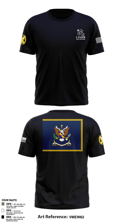 1-155th Dixie Thunder 83572891 Short Sleeve Performance Shirt - 3