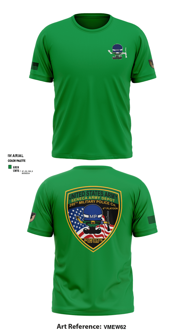 Short Sleeve Performance Shirt, 295th Military Police Company, , Teamtime, Team time, sublimation, custom sports apparel, team uniforms, spirit wear, spiritwear, sports uniforms, custom shirts, team store, custom team store, fundraiser sports, apparel fundraiser