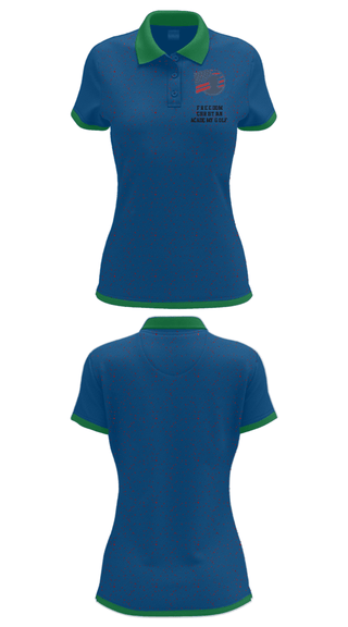 Women's Short Sleeve Performance Polo, Freedom Christian Academy Golf, Golf, Teamtime, Team time, sublimation, custom sports apparel, team uniforms, spirit wear, spiritwear, sports uniforms, custom shirts, team store, custom team store, fundraiser sports, apparel fundraiser
