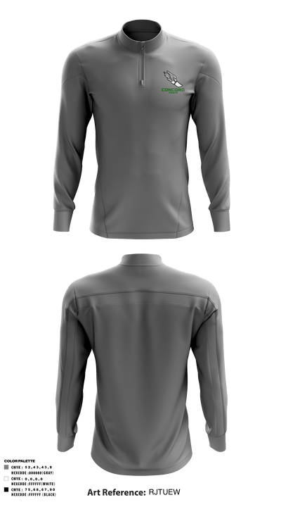 Concord High School Track 53059740 Quarter Zip Jacket - 6