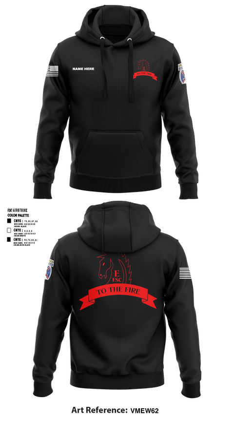 Hoodie, Echo FSC Stampede 7th Eng, Army, Teamtime, Team time, sublimation, custom sports apparel, team uniforms, spirit wear, spiritwear, sports uniforms, custom shirts, team store, custom team store, fundraiser sports, apparel fundraiser
