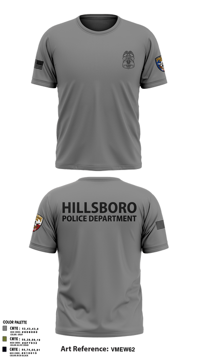 Hillsboro Police Department 31441057 Short Sleeve Performance Shirt - 6
