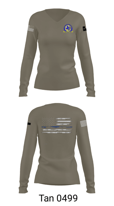 Wolfforth Police Department 44657535 Women's Long Sleeve V-neck Shirt - 41