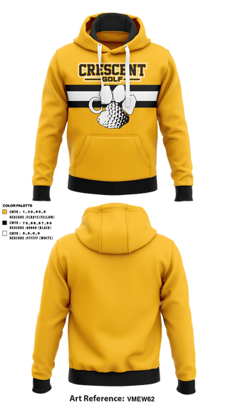 Hoodie, Crescent High School Golf, Golf, Teamtime, Team time, sublimation, custom sports apparel, team uniforms, spirit wear, spiritwear, sports uniforms, custom shirts, team store, custom team store, fundraiser sports, apparel fundraiser