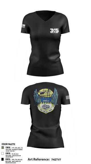 Women's Short Sleeve Vneck Shirt, , Air Force, Teamtime, Team time, sublimation, custom sports apparel, team uniforms, spirit wear, spiritwear, sports uniforms, custom shirts, team store, custom team store, fundraiser sports, apparel fundraiser