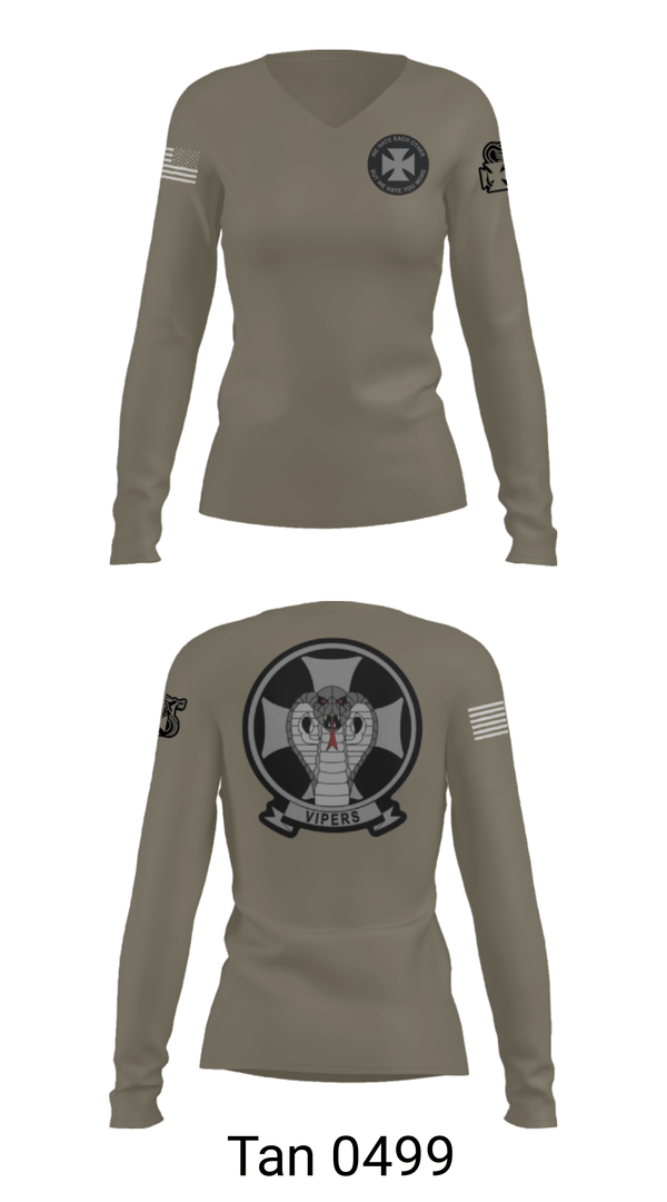 Women's Long Sleeve Vneck Shirt, , Marines, Teamtime, Team time, sublimation, custom sports apparel, team uniforms, spirit wear, spiritwear, sports uniforms, custom shirts, team store, custom team store, fundraiser sports, apparel fundraiser