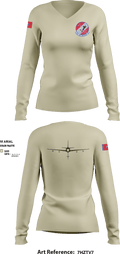 151st Air Refueling Squadron 9193987 Women's Long Sleeve V-neck Shirt - 1