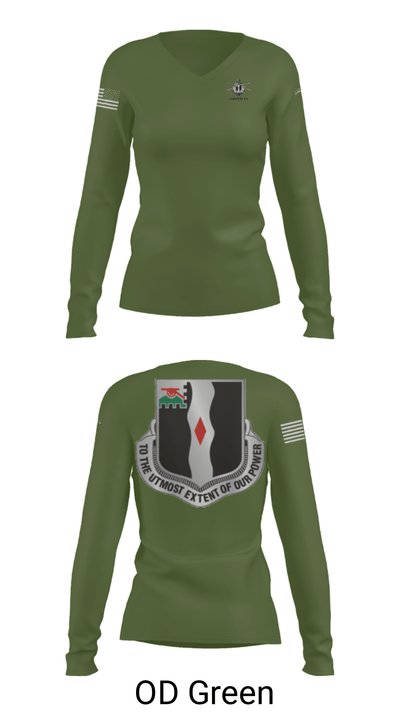 3rd Battalion 60th infantry Regiment River Raiders 94205182 Women's Long Sleeve V-neck Shirt - 31
