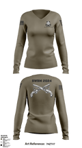 HHD 437th MP BN 73835044 Women's Long Sleeve V-neck Shirt - 53