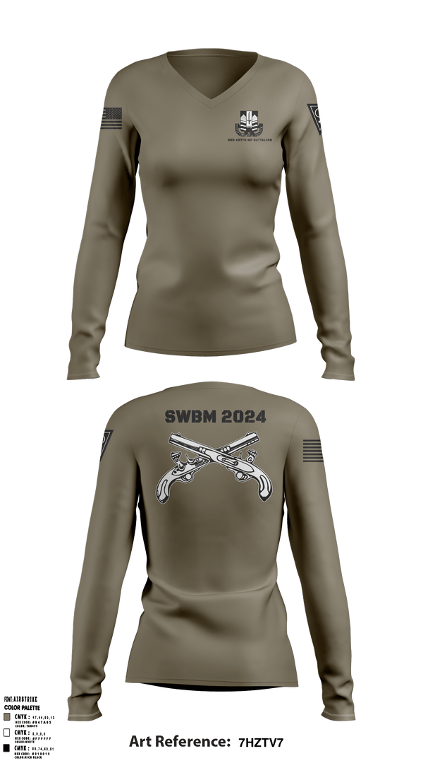 Women's Long Sleeve Vneck Shirt, , National Guard, Teamtime, Team time, sublimation, custom sports apparel, team uniforms, spirit wear, spiritwear, sports uniforms, custom shirts, team store, custom team store, fundraiser sports, apparel fundraiser