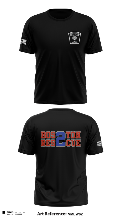 Boston Fire Department 86583184 Short Sleeve Performance Shirt - 1