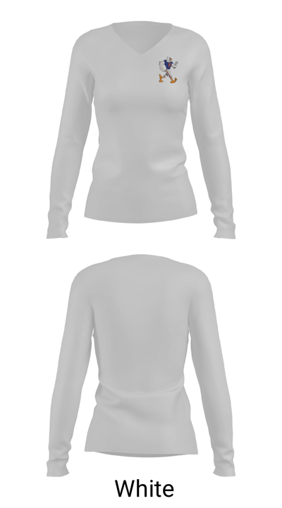 John F Kennedy High School Basketball 19471458 Women's Long Sleeve V-neck Shirt - 6