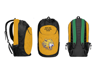 Gear Bag, Saint Paul High School Cheer, Cheer, Teamtime, Team time, sublimation, custom sports apparel, team uniforms, spirit wear, spiritwear, sports uniforms, custom shirts, team store, custom team store, fundraiser sports, apparel fundraiser