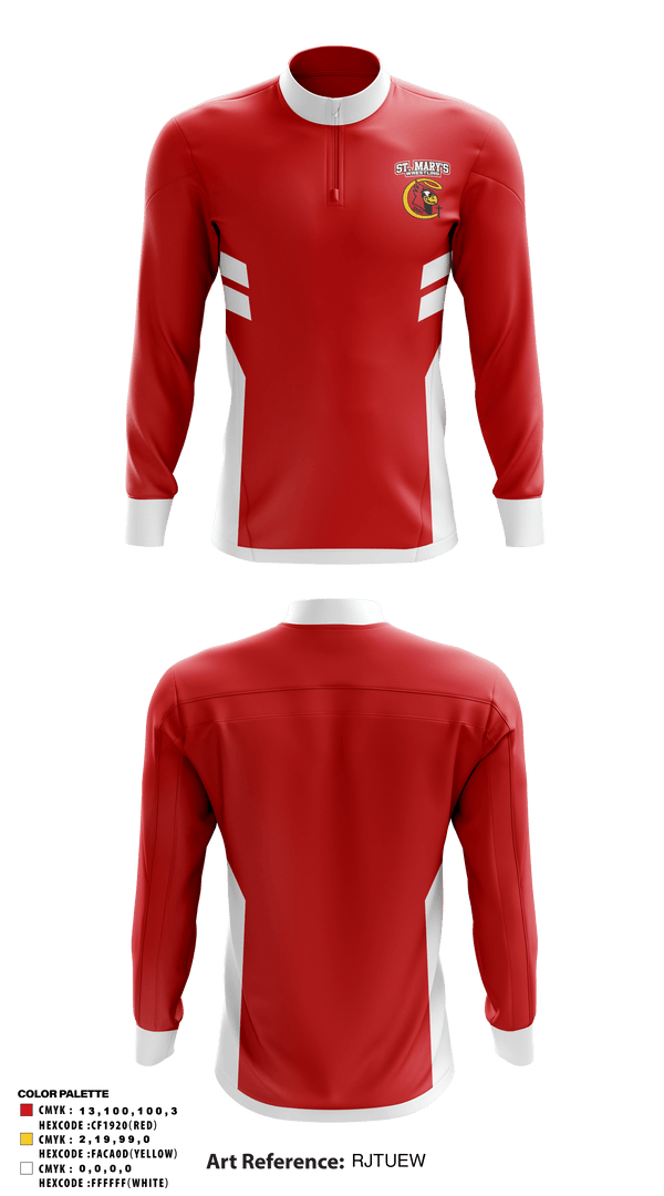 Quarter Zip Jacket, Saint Mary's High School Wrestling, Wrestling, Teamtime, Team time, sublimation, custom sports apparel, team uniforms, spirit wear, spiritwear, sports uniforms, custom shirts, team store, custom team store, fundraiser sports, apparel fundraiser