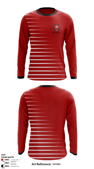Highland Middle School 67929759 Long Sleeve Performance Shirt - 1