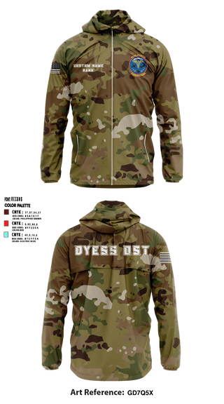 Windbreaker, Dyess AFB Operational Support Team, Air Force, Teamtime, Team time, sublimation, custom sports apparel, team uniforms, spirit wear, spiritwear, sports uniforms, custom shirts, team store, custom team store, fundraiser sports, apparel fundraiser