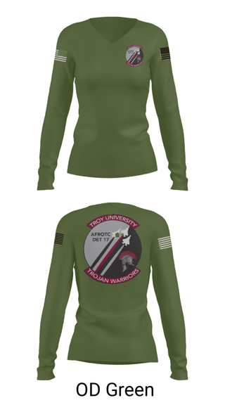 Women's Long Sleeve Vneck Shirt, , Air Force, Teamtime, Team time, sublimation, custom sports apparel, team uniforms, spirit wear, spiritwear, sports uniforms, custom shirts, team store, custom team store, fundraiser sports, apparel fundraiser