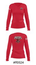 E Troop 5CR Raiders 18563163 Women's Long Sleeve V-neck Shirt - 37