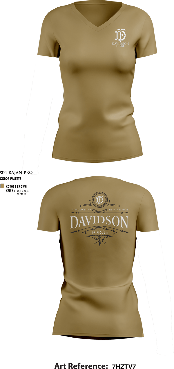 Women's Short Sleeve Vneck Shirt, Davidson Forge, , Teamtime, Team time, sublimation, custom sports apparel, team uniforms, spirit wear, spiritwear, sports uniforms, custom shirts, team store, custom team store, fundraiser sports, apparel fundraiser