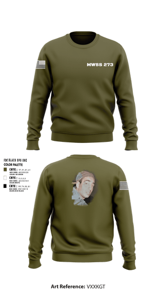 Crew Neck Sweatshirt, MWSS 273, Marines, Teamtime, Team time, sublimation, custom sports apparel, team uniforms, spirit wear, spiritwear, sports uniforms, custom shirts, team store, custom team store, fundraiser sports, apparel fundraiser
