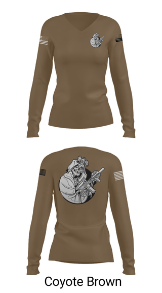 Women's Long Sleeve Vneck Shirt, , Army, Teamtime, Team time, sublimation, custom sports apparel, team uniforms, spirit wear, spiritwear, sports uniforms, custom shirts, team store, custom team store, fundraiser sports, apparel fundraiser