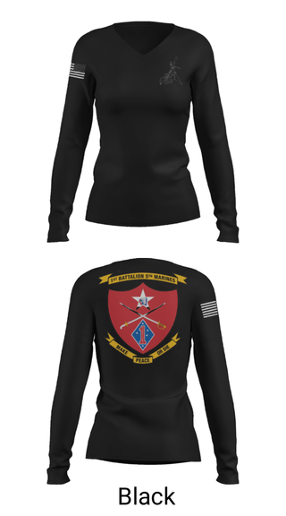 Women's Long Sleeve Vneck Shirt, , Marines, Teamtime, Team time, sublimation, custom sports apparel, team uniforms, spirit wear, spiritwear, sports uniforms, custom shirts, team store, custom team store, fundraiser sports, apparel fundraiser