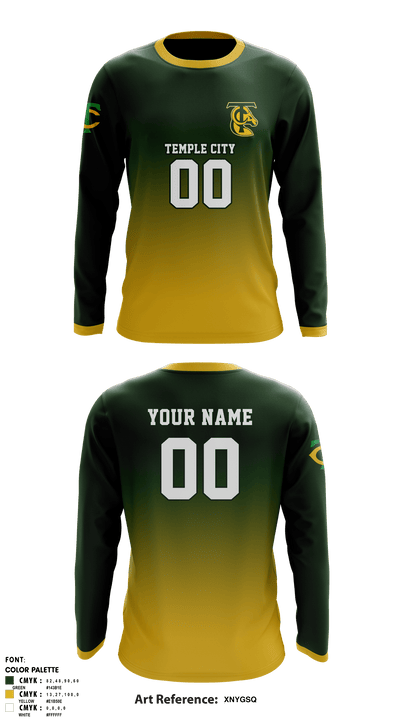 Temple City High School Volleyball 8349328 Long Sleeve Performance Shirt - 1