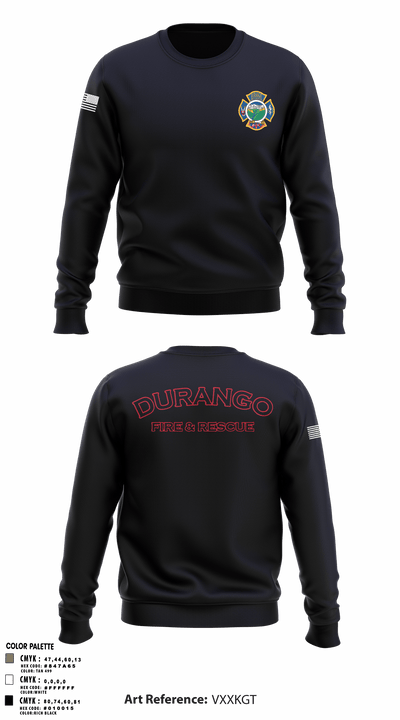 Durango Fire Protection District 71199400 Crew Neck Sweatshirt - 3