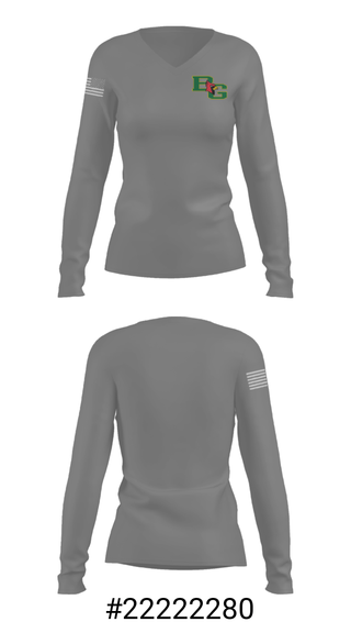 Women's Long Sleeve Vneck Shirt, Bishop Guertin High School Cross Country, Cross Country, Teamtime, Team time, sublimation, custom sports apparel, team uniforms, spirit wear, spiritwear, sports uniforms, custom shirts, team store, custom team store, fundraiser sports, apparel fundraiser