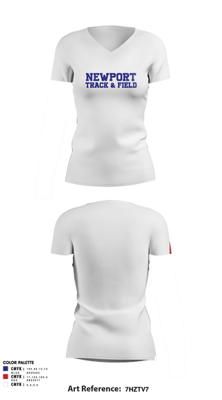 Women's Short Sleeve Vneck Shirt, Newport High School Track & Field, Track & Field, Teamtime, Team time, sublimation, custom sports apparel, team uniforms, spirit wear, spiritwear, sports uniforms, custom shirts, team store, custom team store, fundraiser sports, apparel fundraiser