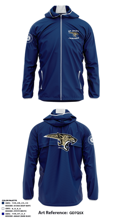 St Mary Jaguars 12049010 Windbreaker - 2