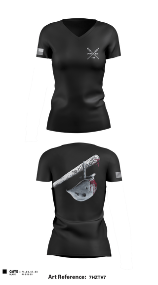 Women's Short Sleeve Vneck Shirt, 2nd PLT Baseterds, National Guard, Teamtime, Team time, sublimation, custom sports apparel, team uniforms, spirit wear, spiritwear, sports uniforms, custom shirts, team store, custom team store, fundraiser sports, apparel fundraiser