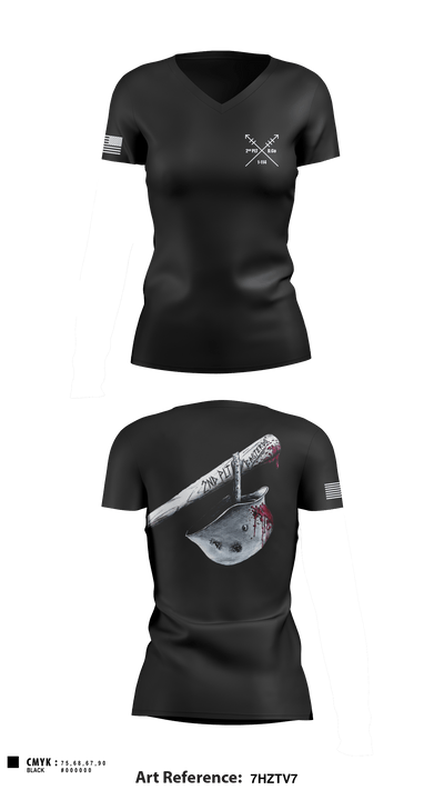 2nd PLT Baseterds 6936669 Women's Short Sleeve V-neck Shirt - 2