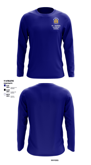 Long Sleeve Performance Shirt, St. Theresa Catholic School, Spirit Store, Teamtime, Team time, sublimation, custom sports apparel, team uniforms, spirit wear, spiritwear, sports uniforms, custom shirts, team store, custom team store, fundraiser sports, apparel fundraiser