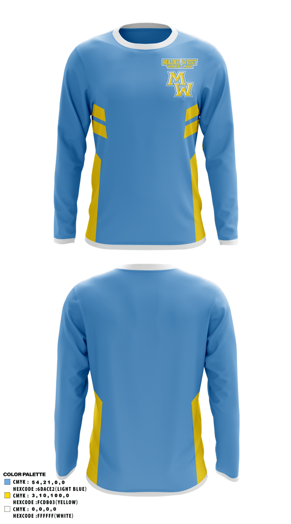 Long Sleeve Performance Shirt, Maine West High School Wrestling, Wrestling, Teamtime, Team time, sublimation, custom sports apparel, team uniforms, spirit wear, spiritwear, sports uniforms, custom shirts, team store, custom team store, fundraiser sports, apparel fundraiser
