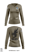145 SFS 24638731 Women's Long Sleeve V-neck Shirt - 1